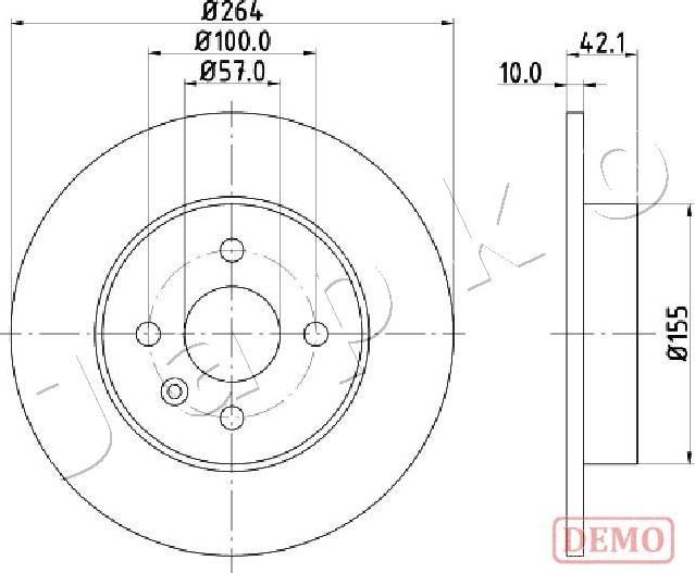 Japko 610407C - Гальмівний диск autozip.com.ua