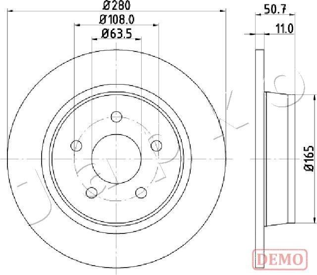 Japko 610302C - Гальмівний диск autozip.com.ua