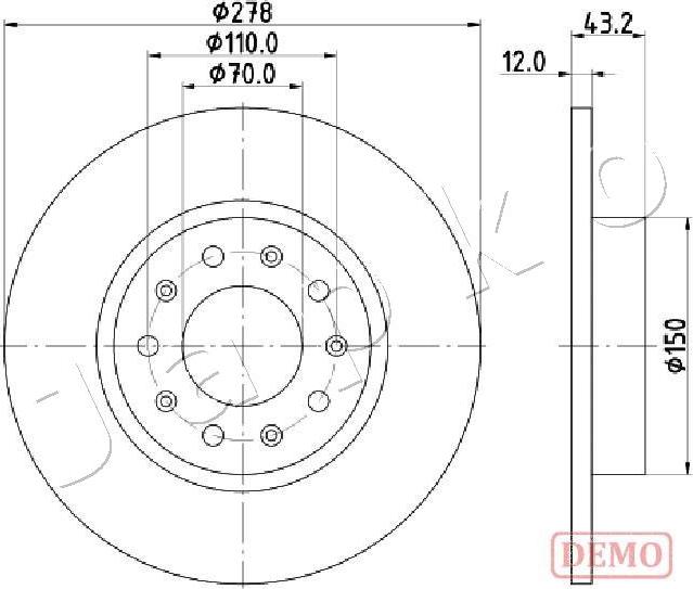 Japko 610204C - Гальмівний диск autozip.com.ua