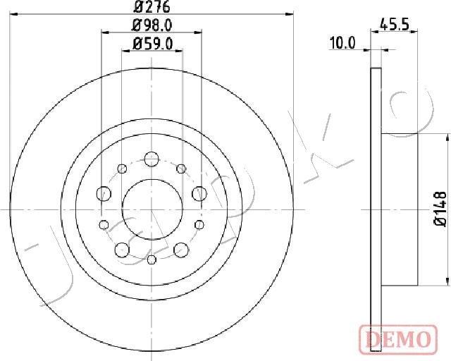 Japko 610203C - Гальмівний диск autozip.com.ua