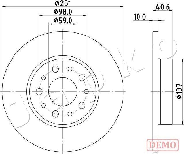 Japko 610211C - Гальмівний диск autozip.com.ua