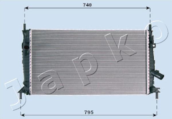 Japko RDA053081 - Радіатор, охолодження двигуна autozip.com.ua