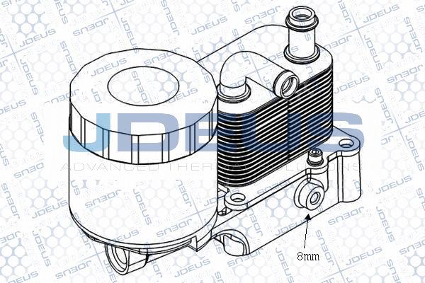 Jdeus 412M25 - Масляний радіатор, рухове масло autozip.com.ua