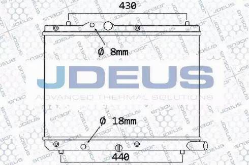 Jdeus 042M20 - Радіатор, охолодження двигуна autozip.com.ua