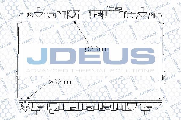Jdeus 054M26 - Радіатор, охолодження двигуна autozip.com.ua