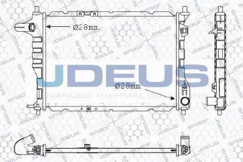 Jdeus 056M11 - Радіатор, охолодження двигуна autozip.com.ua