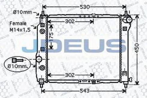 Jdeus 056M12 - Радіатор, охолодження двигуна autozip.com.ua