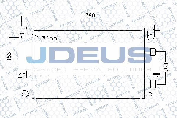 Jdeus 053M06 - Радіатор, охолодження двигуна autozip.com.ua