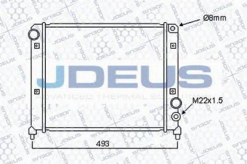 Jdeus 000V04 - Радіатор, охолодження двигуна autozip.com.ua