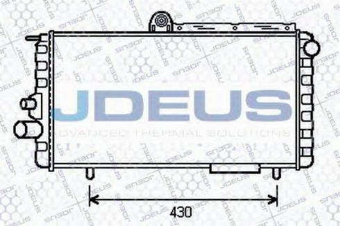 Jdeus 000V03 - Радіатор, охолодження двигуна autozip.com.ua