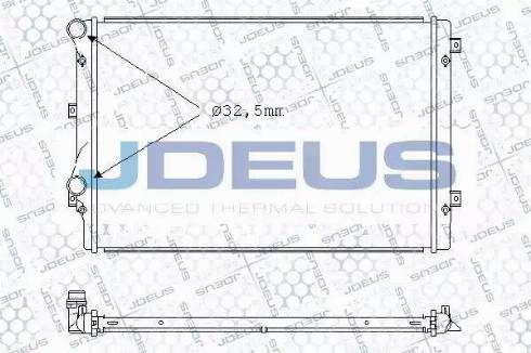 Jdeus 001M24 - Радіатор, охолодження двигуна autozip.com.ua