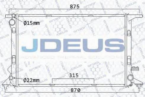 Jdeus 001M25 - Радіатор, охолодження двигуна autozip.com.ua