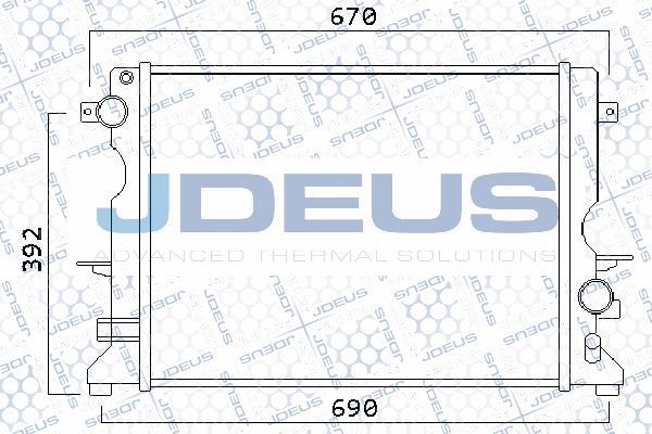Jdeus 002M25 - Радіатор, охолодження двигуна autozip.com.ua
