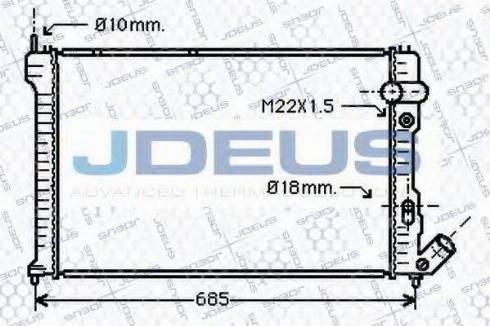 Jdeus 007E23 - Радіатор, охолодження двигуна autozip.com.ua