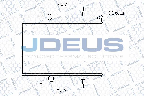 Jdeus 007M58 - Радіатор, охолодження двигуна autozip.com.ua