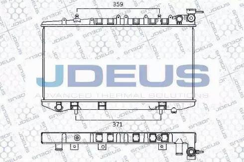 Jdeus 019M49 - Радіатор, охолодження двигуна autozip.com.ua