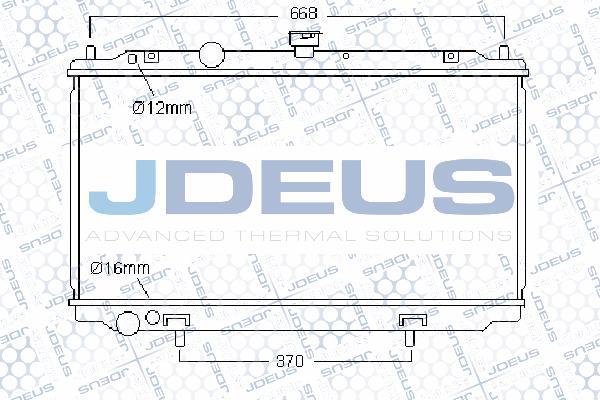 Jdeus 019M28 - Радіатор, охолодження двигуна autozip.com.ua