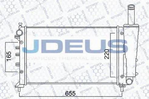 Jdeus 011M63 - Радіатор, охолодження двигуна autozip.com.ua