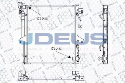 Jdeus 018M49 - Радіатор, охолодження двигуна autozip.com.ua