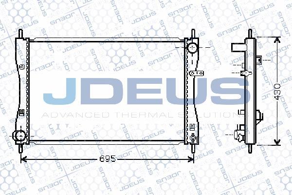 Jdeus 018M39 - Радіатор, охолодження двигуна autozip.com.ua