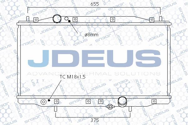 Jdeus 013M34 - Радіатор, охолодження двигуна autozip.com.ua