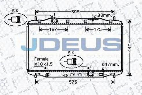 Jdeus 013M29 - Радіатор, охолодження двигуна autozip.com.ua