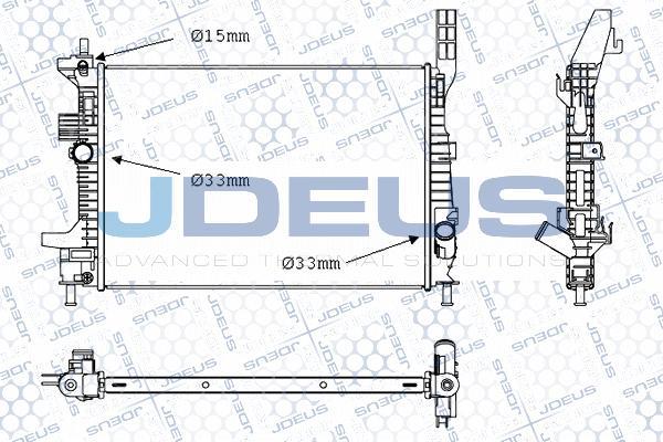 Jdeus 012M45 - Радіатор, охолодження двигуна autozip.com.ua