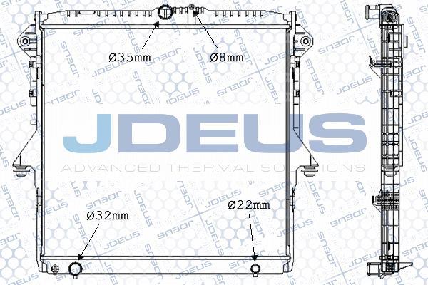 Jdeus 012M41 - Радіатор, охолодження двигуна autozip.com.ua