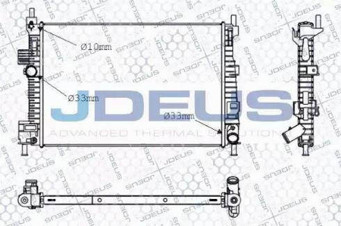 Jdeus 012M42 - Радіатор, охолодження двигуна autozip.com.ua
