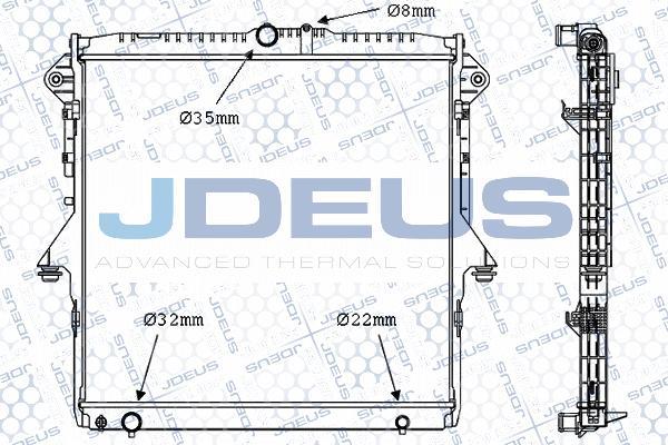 Jdeus 012M62 - Радіатор, охолодження двигуна autozip.com.ua
