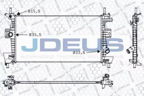 Jdeus 012M38 - Радіатор, охолодження двигуна autozip.com.ua