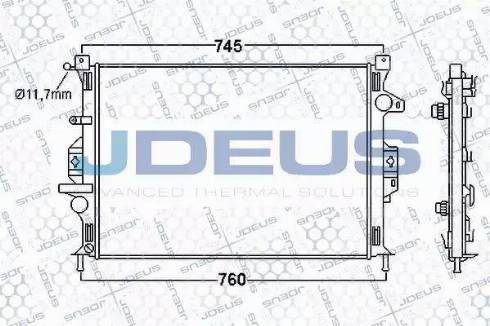 Jdeus 012M32 - Радіатор, охолодження двигуна autozip.com.ua