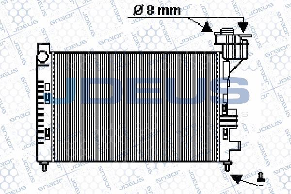 Jdeus 017M28 - Радіатор, охолодження двигуна autozip.com.ua