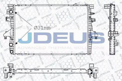 Jdeus 030M52 - Радіатор, охолодження двигуна autozip.com.ua