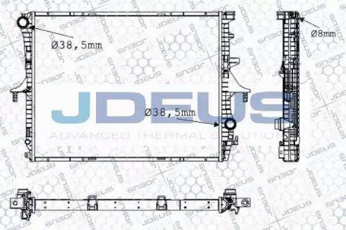 Jdeus 030M57 - Радіатор, охолодження двигуна autozip.com.ua