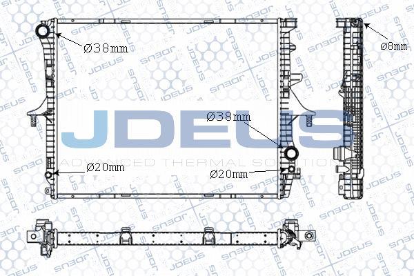 Jdeus 030M29 - Радіатор, охолодження двигуна autozip.com.ua