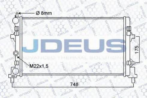 Jdeus 025M29 - Радіатор, охолодження двигуна autozip.com.ua