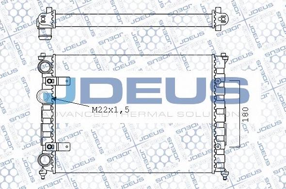Jdeus 025V10 - Радіатор, охолодження двигуна autozip.com.ua