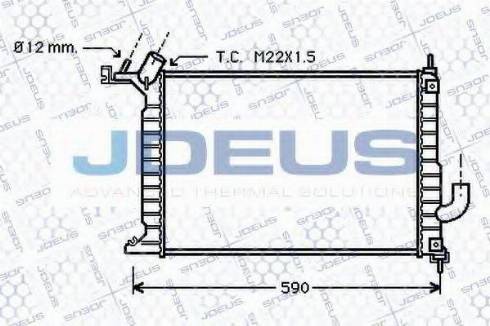 Jdeus 020M50 - Радіатор, охолодження двигуна autozip.com.ua