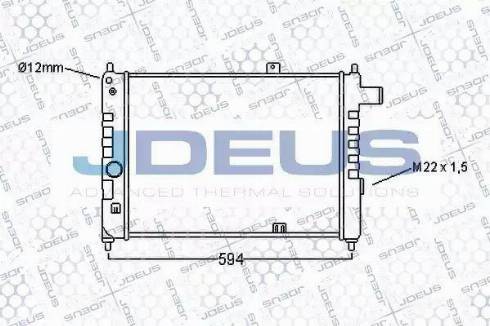 Jdeus 020M03 - Радіатор, охолодження двигуна autozip.com.ua