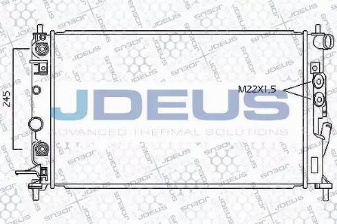 Jdeus 020M39 - Радіатор, охолодження двигуна autozip.com.ua