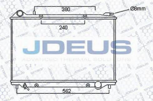 Jdeus 020M34 - Радіатор, охолодження двигуна autozip.com.ua