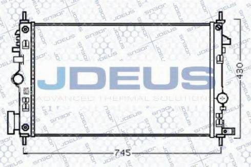 Jdeus 020M72 - Радіатор, охолодження двигуна autozip.com.ua