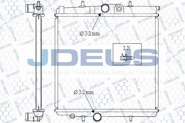 Jdeus 021M36 - Радіатор, охолодження двигуна autozip.com.ua