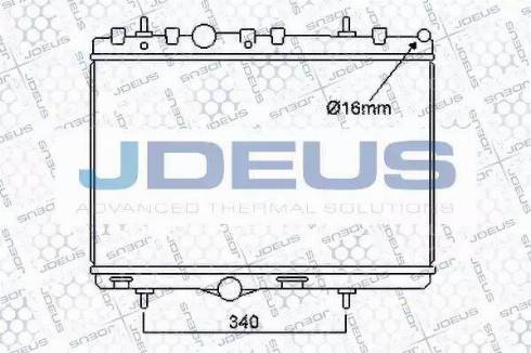 Jdeus 021M37 - Радіатор, охолодження двигуна autozip.com.ua