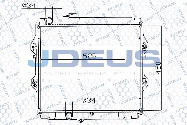 Jdeus 028M28 - Радіатор, охолодження двигуна autozip.com.ua