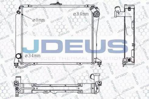 Jdeus 028N34 - Радіатор, охолодження двигуна autozip.com.ua