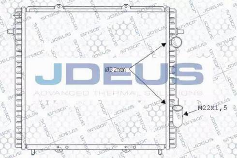 Jdeus 023B46A - Радіатор, охолодження двигуна autozip.com.ua
