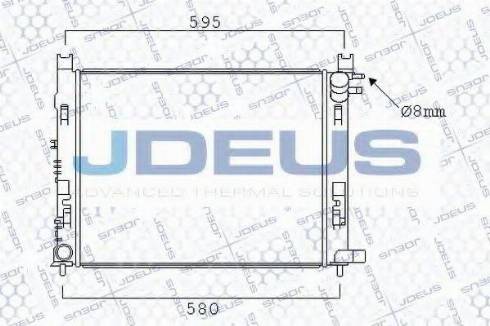 Jdeus 023M95 - Радіатор, охолодження двигуна autozip.com.ua