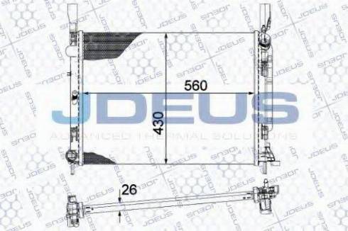 Jdeus 023M93 - Радіатор, охолодження двигуна autozip.com.ua